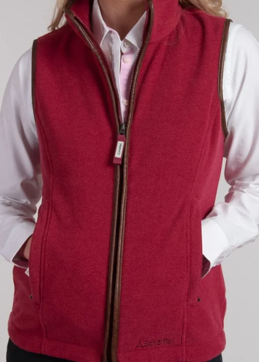 Lyndon Fleece Gilet - Pomegranate