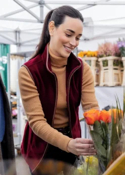 Lyndon Fleece Gilet - Claret
