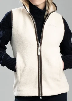 Lyndon Retro Fleece Gilet - Ecru
