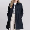 Maia Showerproof Jacket - Dark Navy and Rosemary Tartan