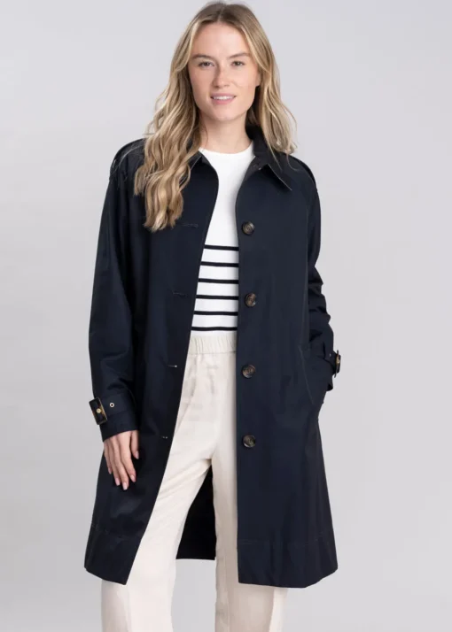 Maia Showerproof Jacket - Dark Navy and Rosemary Tartan