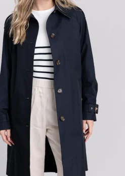 Maia Showerproof Jacket - Dark Navy and Rosemary Tartan