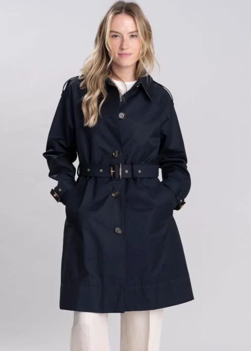 Maia Showerproof Jacket - Dark Navy and Rosemary Tartan