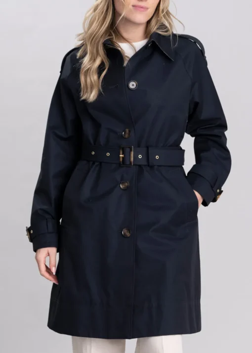 Maia Showerproof Jacket - Dark Navy and Rosemary Tartan
