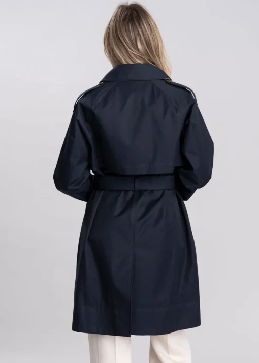 Maia Showerproof Jacket - Dark Navy and Rosemary Tartan