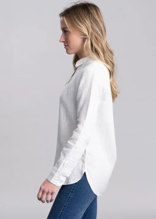 Marine Shirt - Pale Aqua Stripe