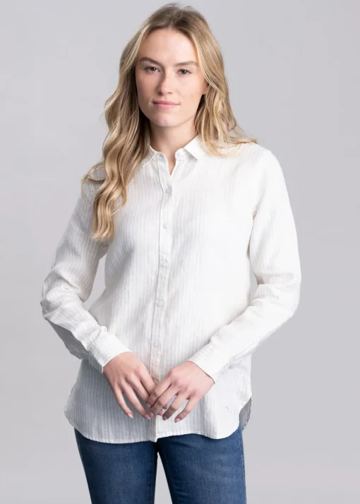 Marine Shirt - Pale Aqua Stripe