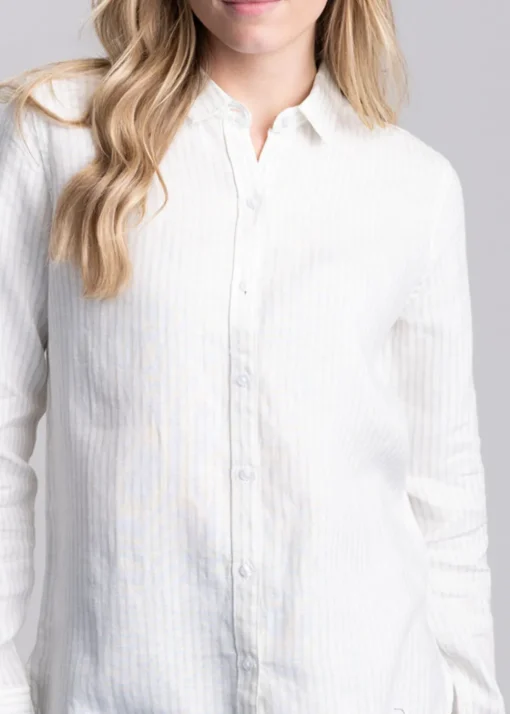 Marine Shirt - Pale Aqua Stripe