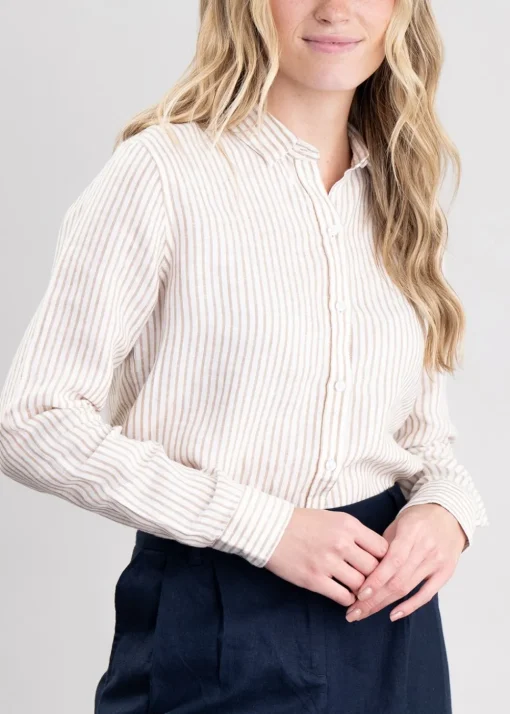 Marine Shirt - Tannin Stripe