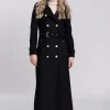 Marlborough Trench Coat Full Length - Soft Black