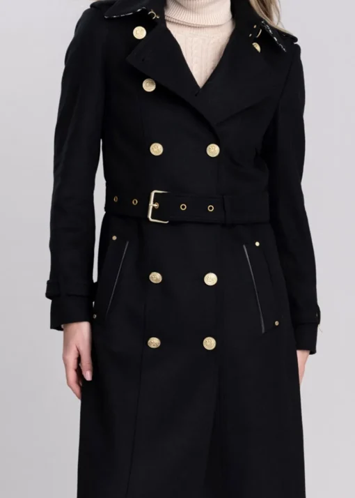 Marlborough Trench Coat Full Length - Soft Black