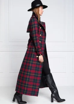 Marlborough Trench Coat Full Length - Logan Tartan