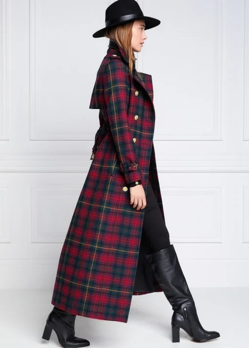 Marlborough Trench Coat Full Length - Logan Tartan