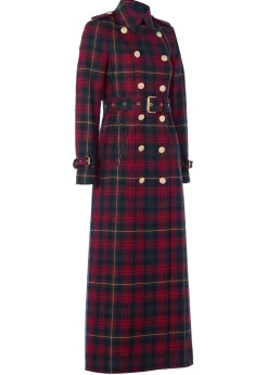 Marlborough Trench Coat Full Length - Logan Tartan