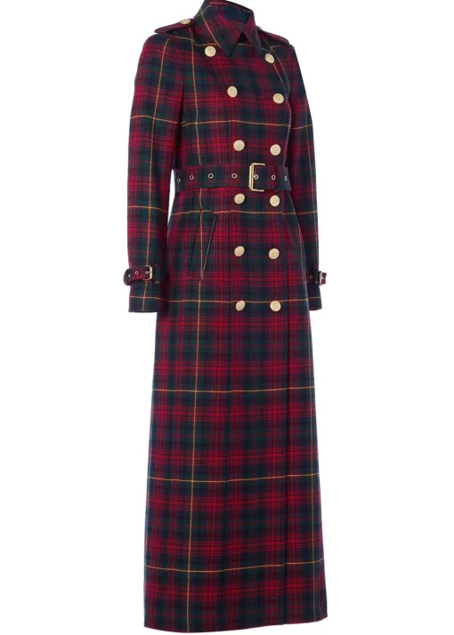 Marlborough Trench Coat Full Length - Logan Tartan