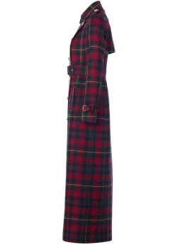Marlborough Trench Coat Full Length - Logan Tartan