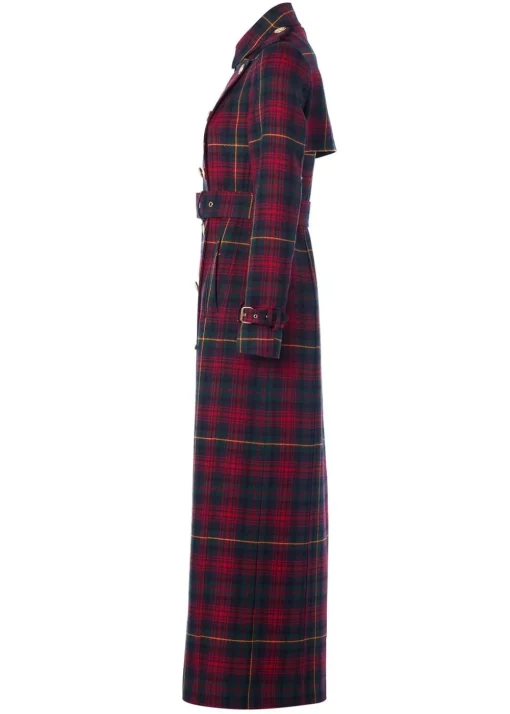 Marlborough Trench Coat Full Length - Logan Tartan
