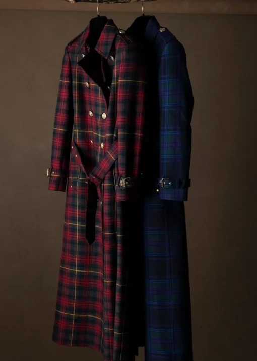 Marlborough Trench Coat Full Length - Logan Tartan