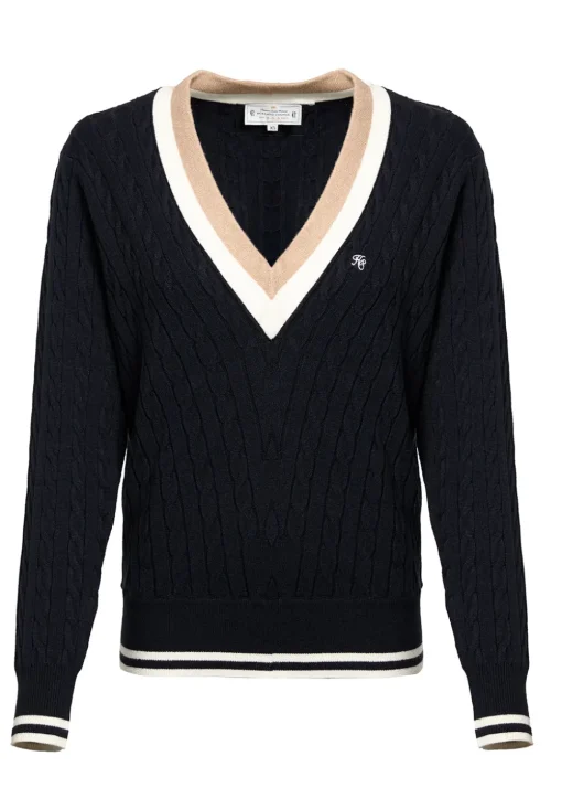 Melissa V-Neck Knit - Ink Navy