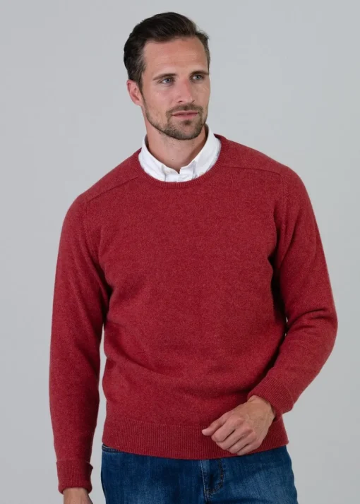 Melrose 2 Ply Cashmere Crew Neck - Poppy Mel