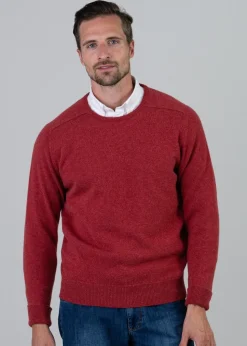 Melrose 2 Ply Cashmere Crew Neck - Poppy Mel
