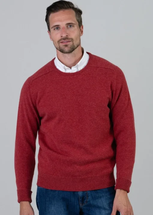 Melrose 2 Ply Cashmere Crew Neck - Poppy Mel