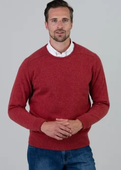 Melrose 2 Ply Cashmere Crew Neck - Poppy Mel
