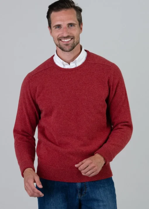 Melrose 2 Ply Cashmere Crew Neck - Poppy Mel