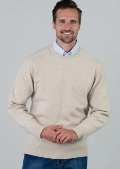 Melrose 2 Ply Cashmere V-Neck - Linen