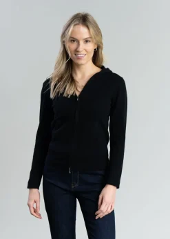 Millie Cashmere Hoodie - Black