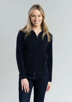 Millie Cashmere Hoodie - Navy