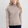 Millie Cashmere Roll Collar - Dark Natural