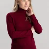 Millie Cashmere Roll Collar - Claret