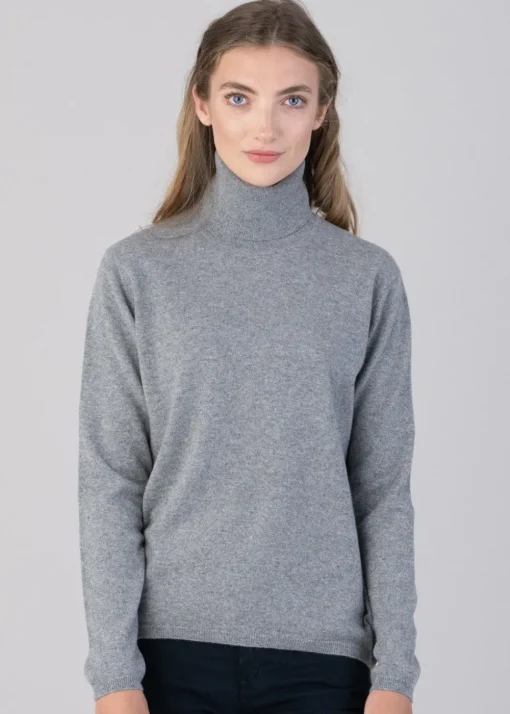 Millie Cashmere Roll Collar - Flannel