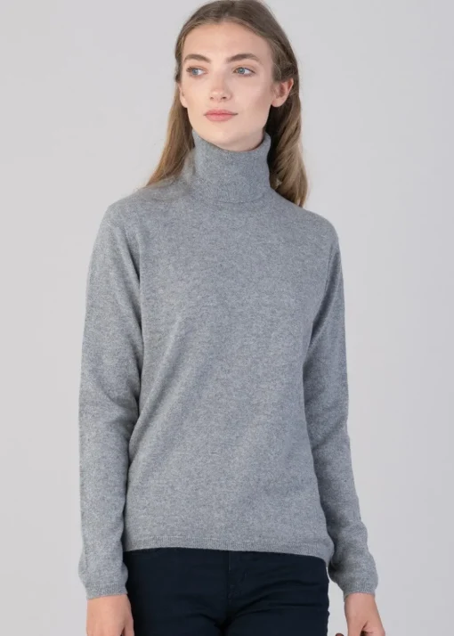 Millie Cashmere Roll Collar - Flannel
