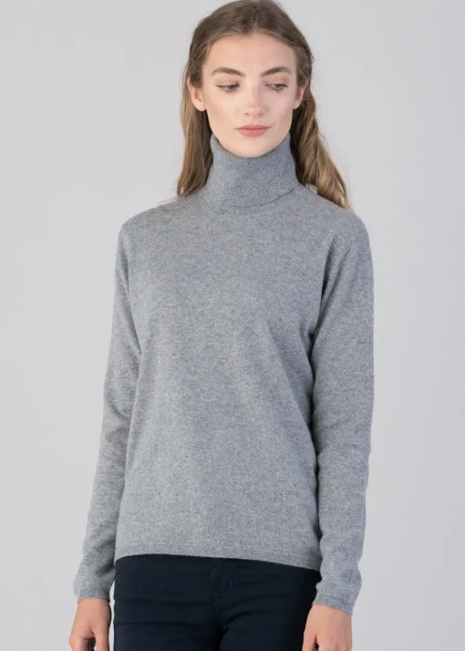 Millie Cashmere Roll Collar - Flannel