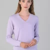 Millie Cashmere Vee Neck - Freesia
