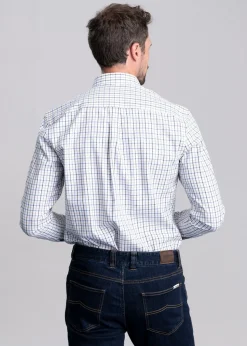 Milton Tailored Shirt - Vintage Navy and Imperial Blue