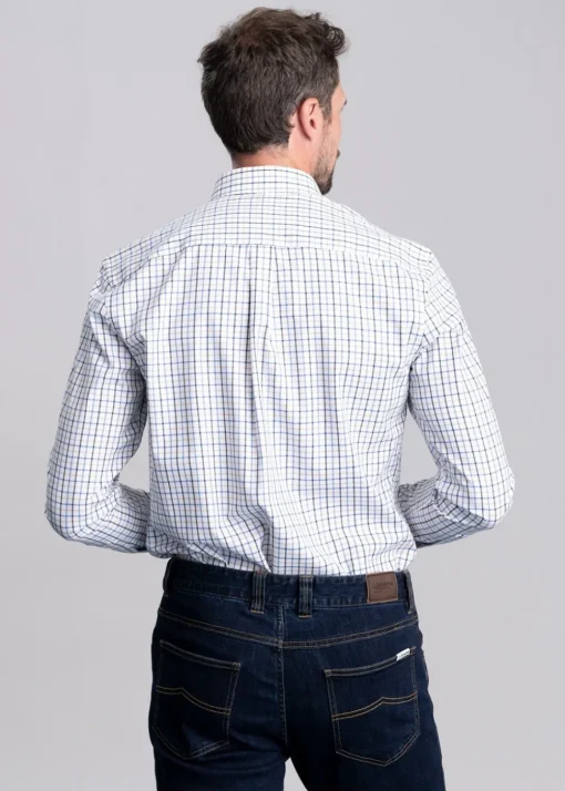 Milton Tailored Shirt - Vintage Navy and Imperial Blue