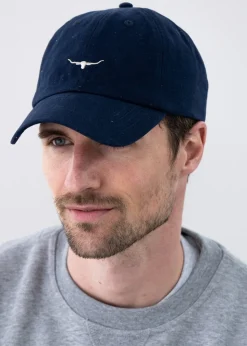 Mini Longhorn Cap - Navy and Bone