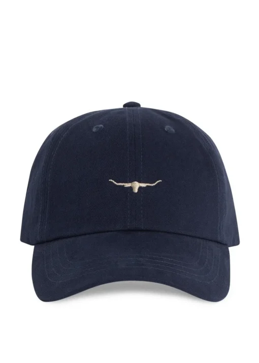 Mini Longhorn Cap - Navy and Bone