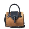 Mini Windsor Handbag - Tan and Navy