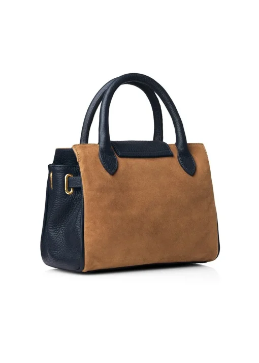 Mini Windsor Handbag - Tan and Navy