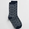 Monogram Socks - Evening Blue
