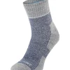 Morston Solo QuickDry Ankle Socks - Blue, Grey Marl and Cream