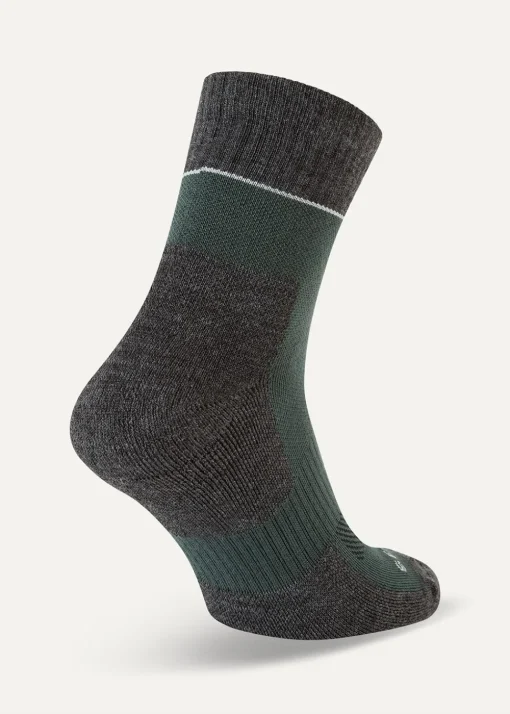 Morston Solo QuickDry Ankle Socks - Olive, Grey Marl and Cream