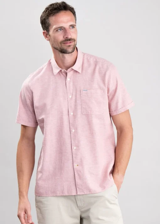Nelson Short Sleeved Summer Shirt - Pink Clay