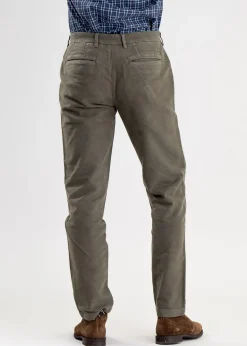 Neuston Moleskin Trousers - Dark Olive