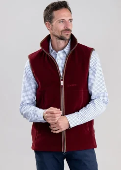 Oakham Fleece Gilet - Claret