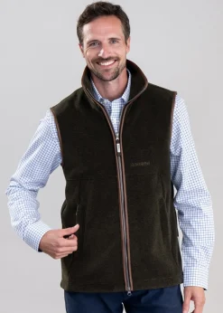 Oakham Fleece Gilet - Dark Olive